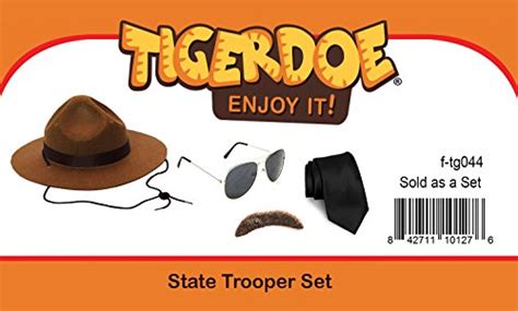 Tigerdoe State Trooper Costume 4 Pc Set Canadian Mountie Costume