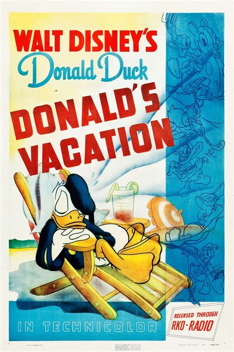 Pop Culture Safari Vintage Movie Poster Donald Ducks Vacation