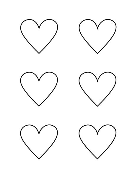 Printable Heart Templates Different Sizes