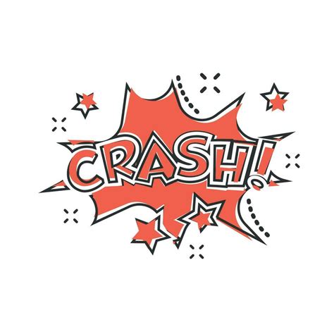Vector Cartoon Crash Comic Sound Effects Icon In Comic Style Sound