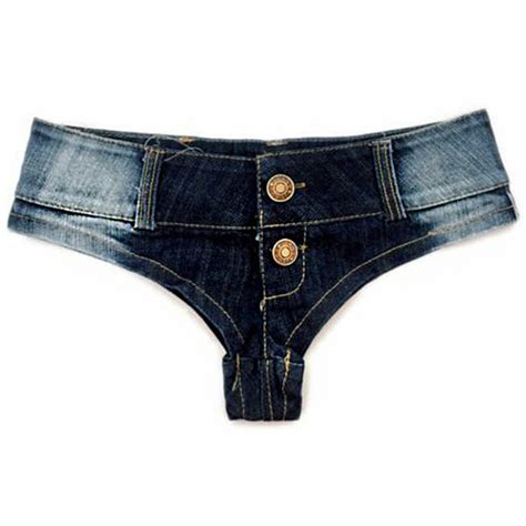 Sexy Womens Mini Micro Denim Jean Shorts Ultra Low Rise Club Booty