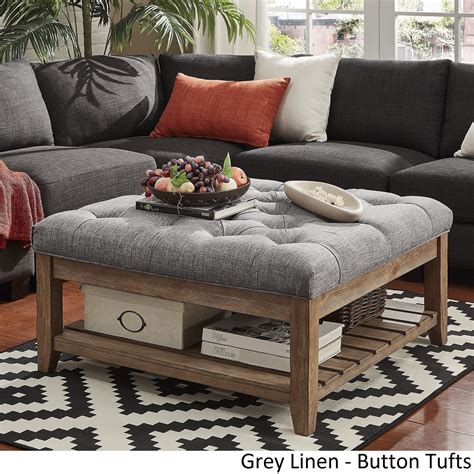 How to choose the best coffee table. Lennon Pine Planked Storage Ottoman Coffee Table by ...
