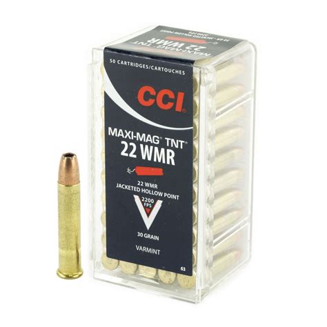 Cci Maxi Mag Ammo 22 Winchester Magnum Rimfire Wmr 30gr Speer Tnt