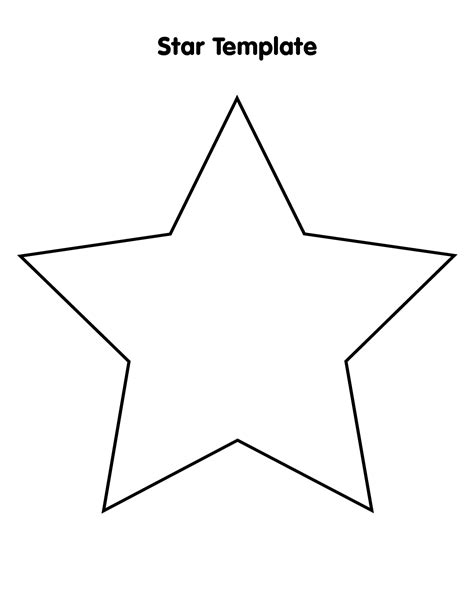 4 Best Images Of Stars Outline Template Printable Small Star Template