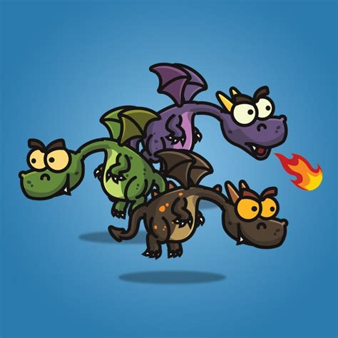 Cartoon Dragon 2d Fire Dragon Character Sprites For Game Di 2020