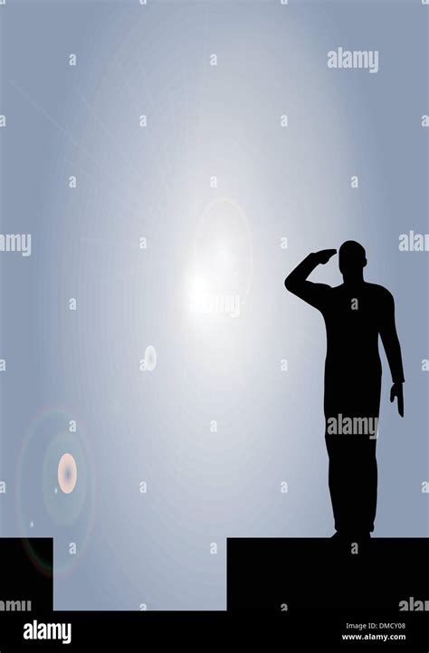 Silhouette Of An Army Soldier Saluting Stock Vector Image And Art Alamy