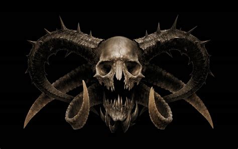 Download Satanic Skull Dark Devil Wallpaper