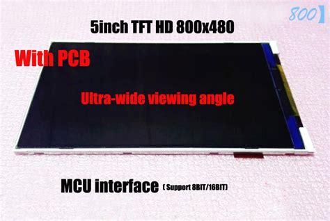 Free Ship 5pc 5inch Tft Lcd Screen Module With Pcb Mcu 800480 Hd Color