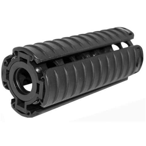 Tactical Aluminum Barrel Shroud For Paintball Barrels Black With Rail