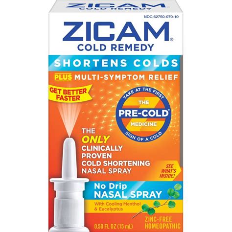Zicam Cold Remedy Nasal Spray 05 Fl Oz In 2019 Chest Congestion Remedies Natural Remedies