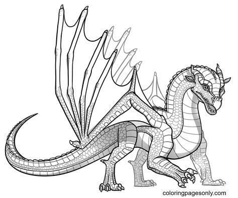 Baby Skywing Dragon Coloring Pages Wings Of Fire Coloring Pages The