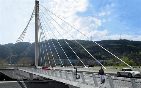 Cable Stayed Bridge Over The Mtkvari River