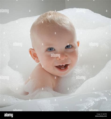 Baby In Bathtub Stock Photo Alamy