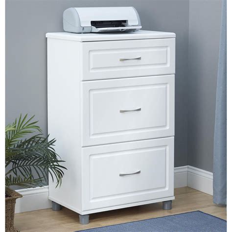 Its dimensions are 26 inches in height, 39.4 inches in width and 13.8 inches in depth. System Build 24 in. 3 Drawer Printer Stand/Storage Cabinet ...