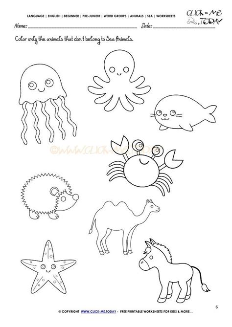 Ocean Worksheets For Kids Free Printables Template Onenow