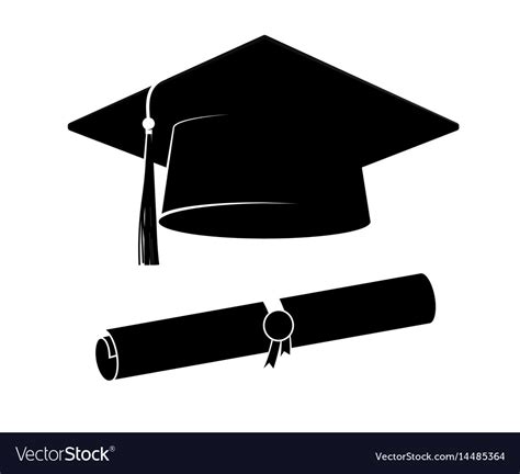 Icons Graduation Cap Royalty Free Vector Image