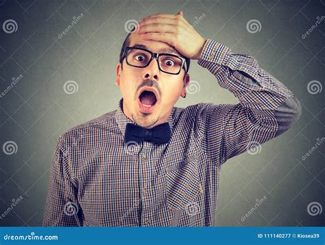 Astonished Young Man Looking At Camera Stock Image Image Of Funny