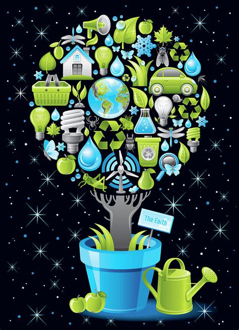 Ecological Poster With Tree In Digital Art By O Che Pixels