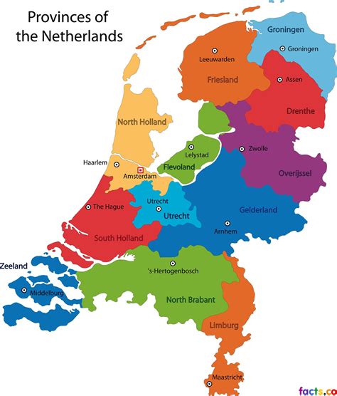 Ver hoteles en el mapa. Países bajos estados de mapa - Holanda estados (el mapa de ...