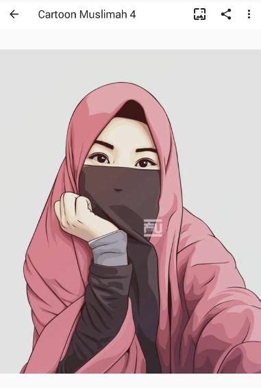 Menakjubkan 30 Gambar Kartun Muslimah Bercadar Berkacamata Gambar