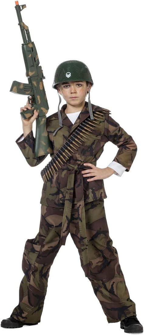 Camouflage Anzug Kinder Kostüm Jungen Overall ohne Kappe Soldaten