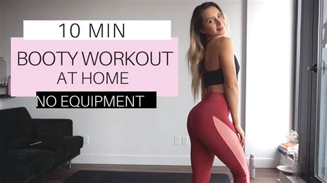 10 Min Booty Workout At Home No Equipment Youtube