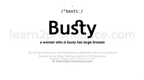 Pronunciation Of Busty Definition Of Busty Youtube