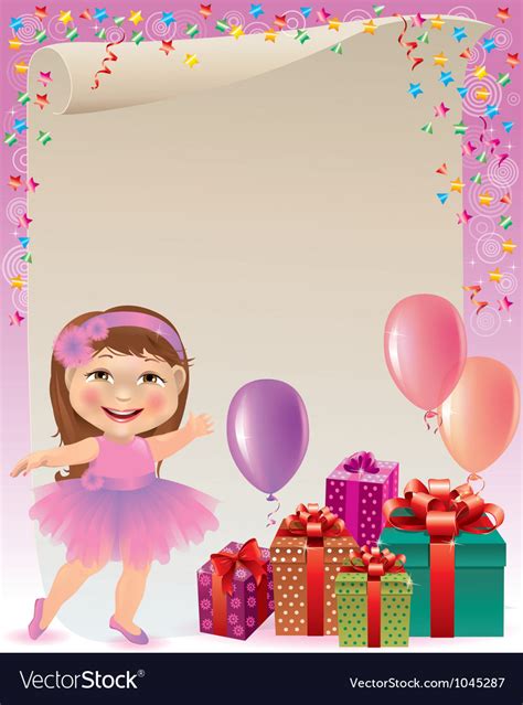 Pink Birthday Background Royalty Free Vector Image
