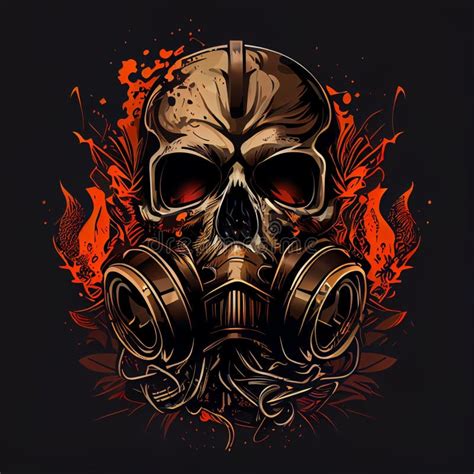 Skull In Gas Mask Stock Illustration Illustration Of Skull 270862154