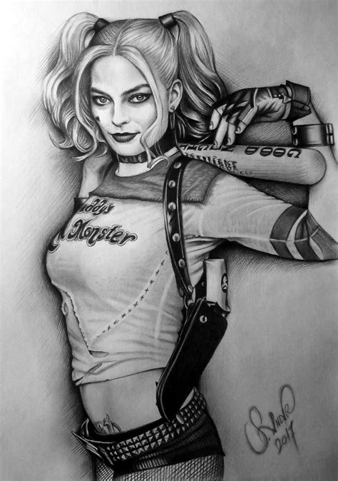 Pencil Drawing Karakalem Harley Quinn By Serkanpainter On DeviantArt