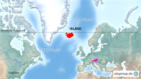 Island Lage Von Bernhaupt Landkarte Für Island
