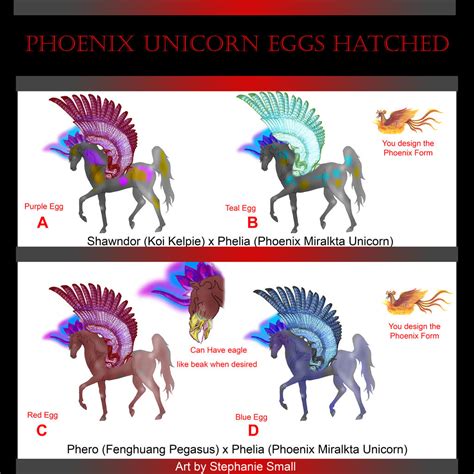 Phoenix Unicorn Eggs Hatched Graceful Flock By Stephaniesmall On