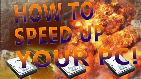 How To Speed Up Your Pc And Clear Hard Drive Space Youtube
