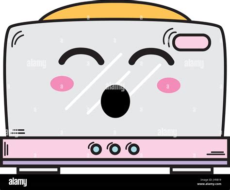 Kawaii Cute Funny Toaster Technology Stock Vector Image And Art Alamy