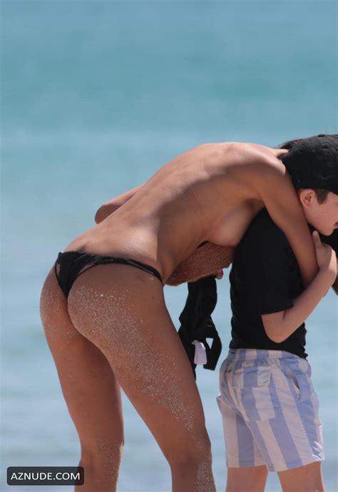 Patricia Gloria Contreras Sexy On The Beach In A Black Nike Bikini Aznude