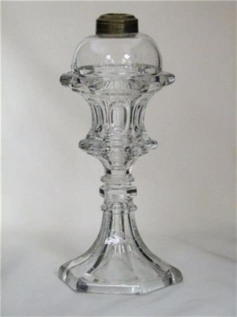 mid 1800s whale oil lamp eapg flint glass