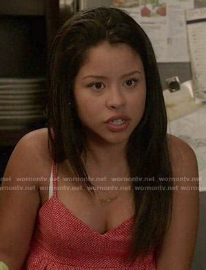 WornOnTV Marianas Red Babydoll Top On The Fosters Cierra Ramirez Clothes And Wardrobe From TV