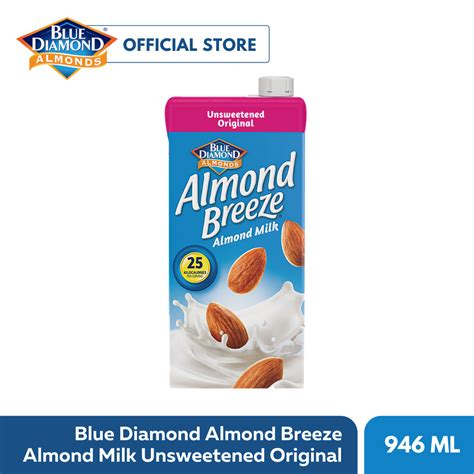 Blue Diamond Almond Breeze Almond Milk Unsweetened Original 946ml