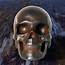 Iron Skull In Metalized Resin