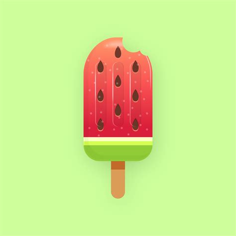 Realistic Watermelon Popsicle Vector 555045 Vector Art At Vecteezy