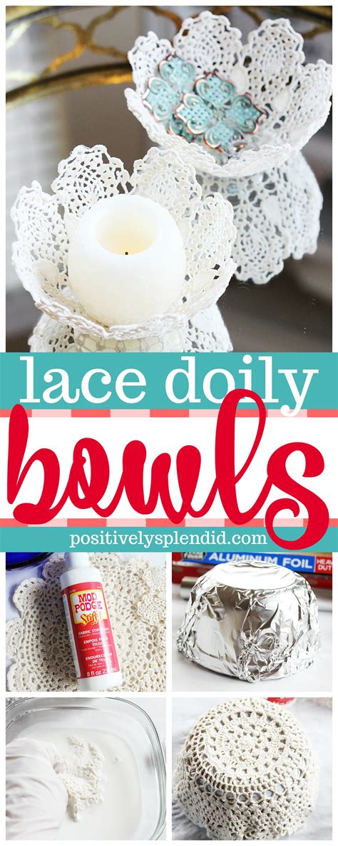 How To Make A Lace Doily Bowl With Mod Podge Stiffy