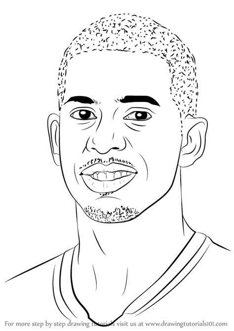 Click here to save the tutorial to pinterest! Learn How to Draw Chris Paul (Basketball Players) Step by ...