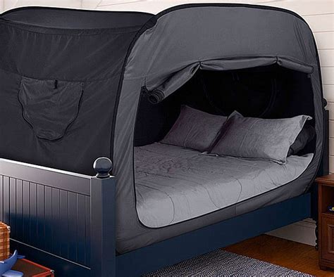 Privacy Pop Bed Tent Twin Black Evorazon