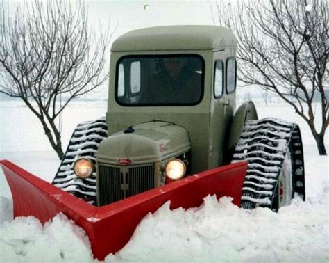 Ford 8n Tractor With Half Tracks And Snow Plow Tractors Snow Plow