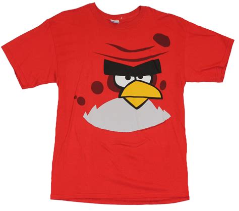 Angry Birds Angry Birds Hit Mobile App Mens T Shirt Giant Red Bird