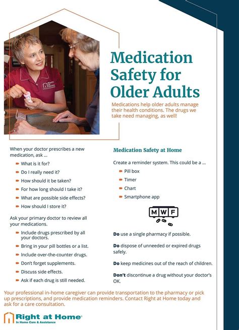 infographic medication safety for older adults right at home senior care blog