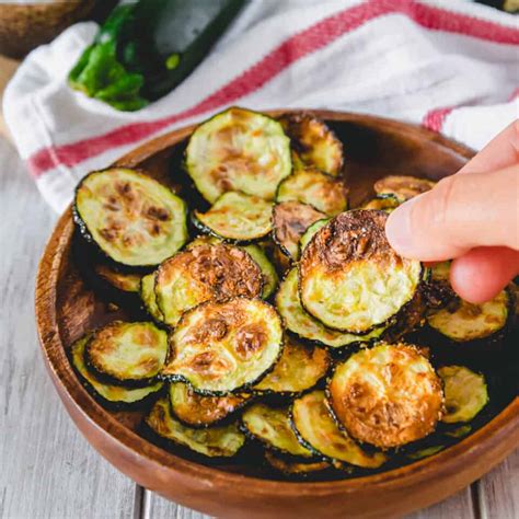 Air Fryer Zucchini Chips Easy No Breading Recipe