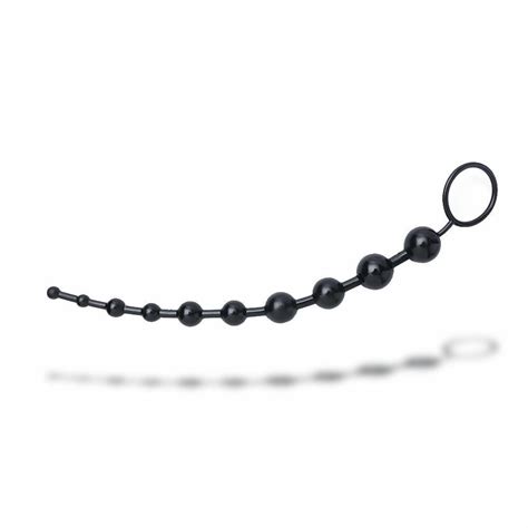 Black Anal Bead Chain Butt Plug Ball Adult Sex Toy Men Women Bdsm