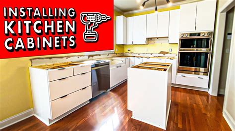 This maintains the proper countertop height of 36 inches. How to INSTALL KITCHEN CABINETS (and remove them)! // DIY ...