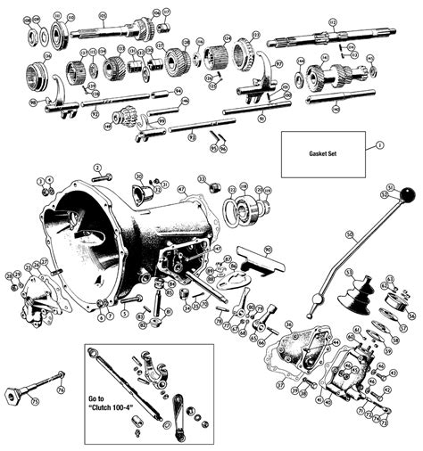 External Gearbox And Internals 3 Speed 100 4 Bn1 1953 55